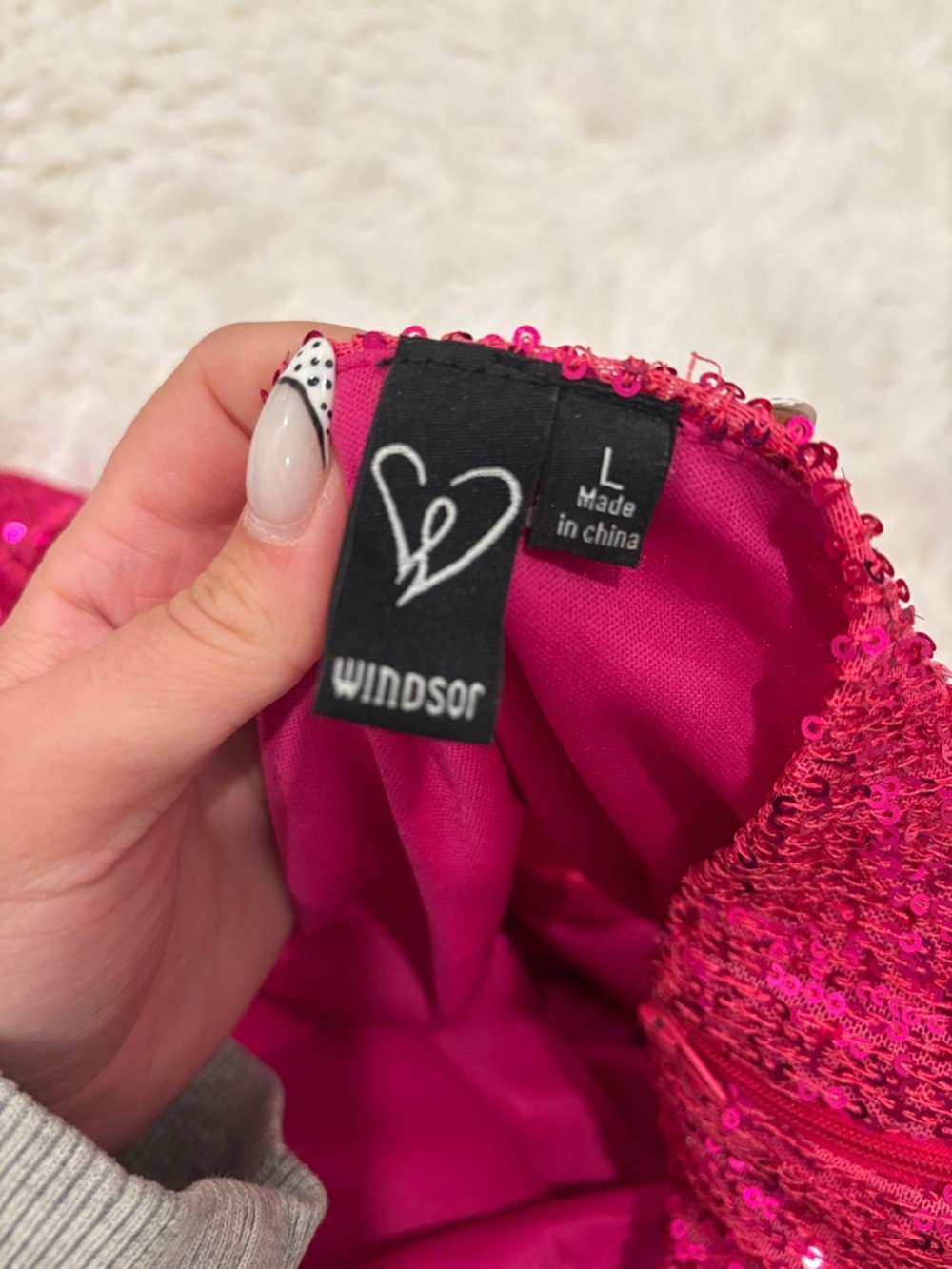 Windsor Fuchsia Sequin Party Dress - Picture 2 of 2